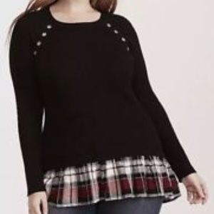 Torrid Ribbed Knit Layered Sweater
